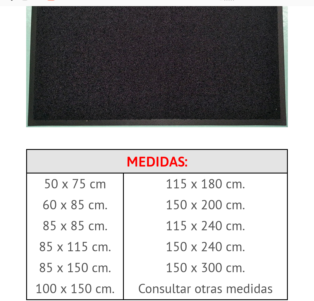 Alfombra téxtil secante