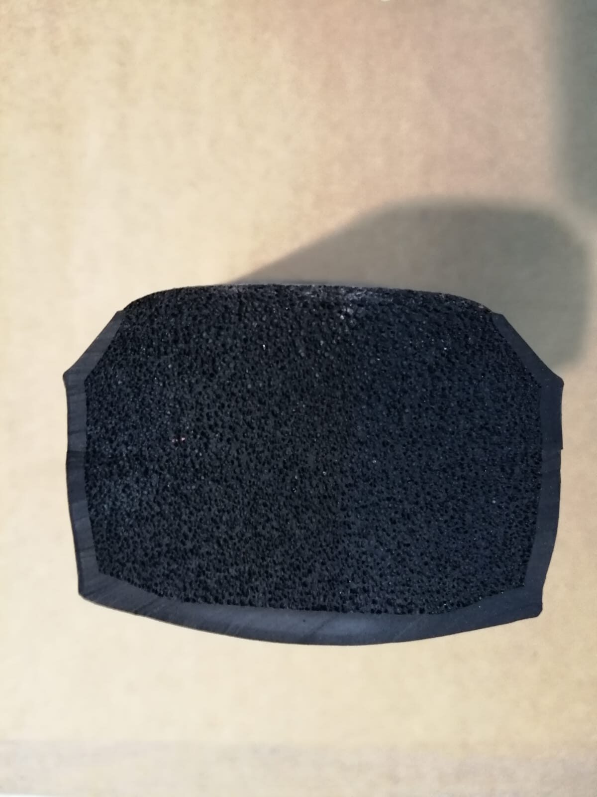 Perfil de goma esponjosa