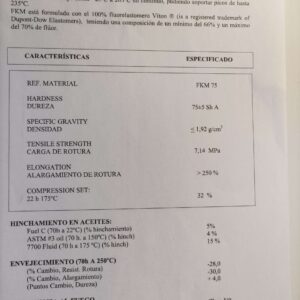 Plancha de caucho de Viton